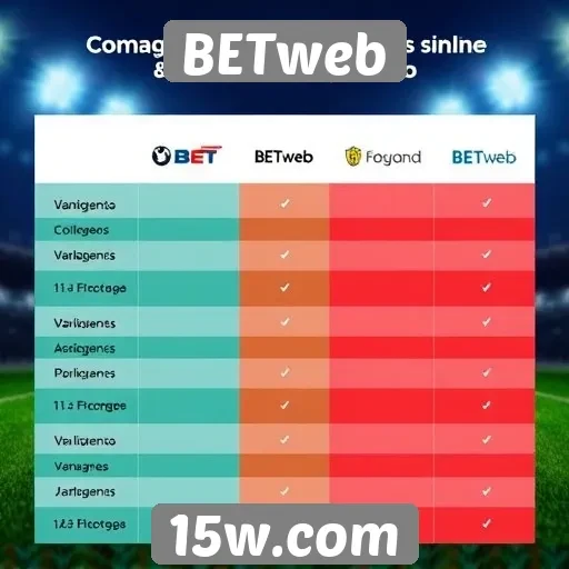 Comparação entre BETweb e concorrentes no mercado